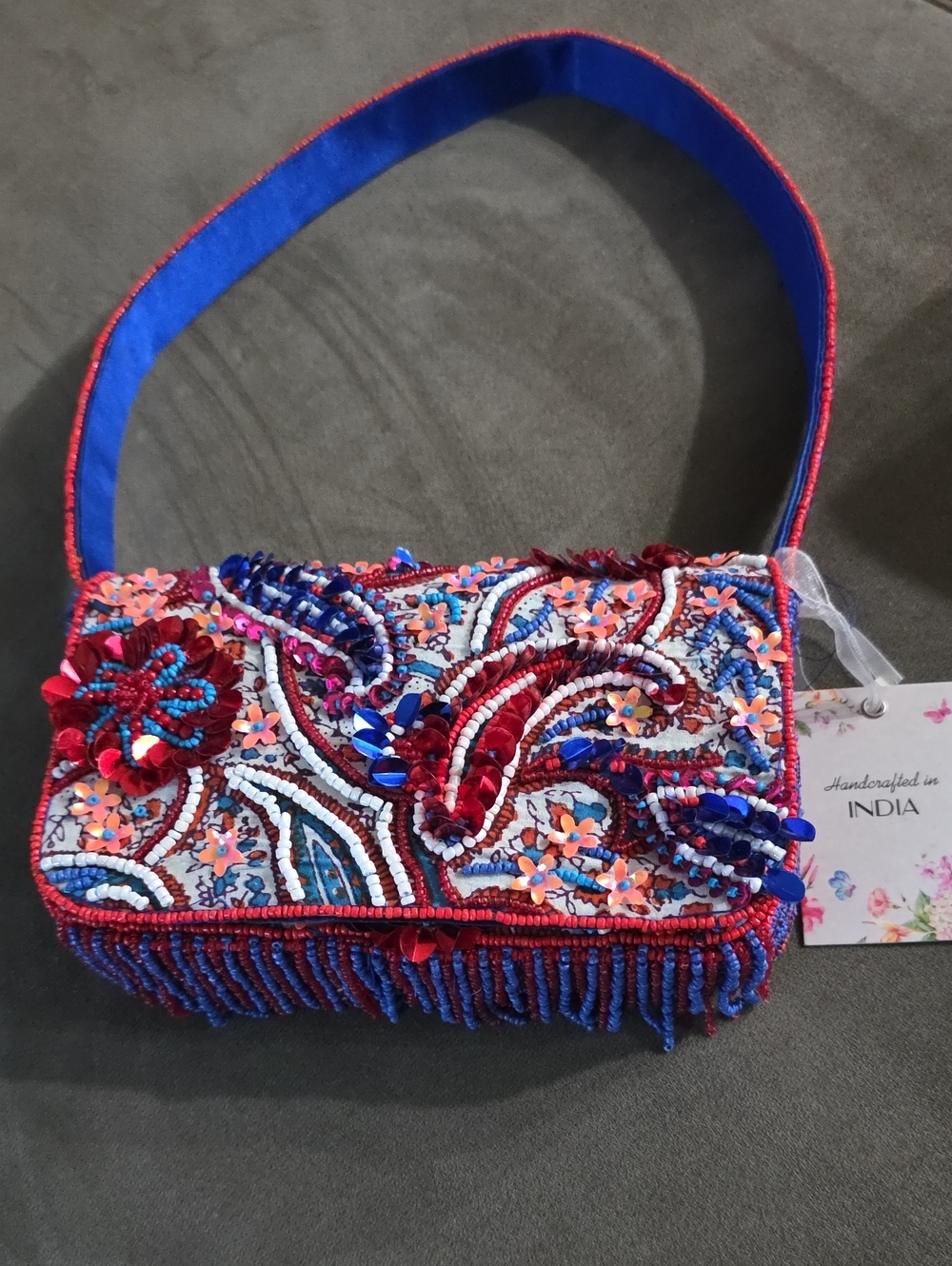 Handcrafted in India beaded purse